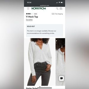 Socialite V neck sweaters. Size small. 2 for the price of one! Gray and purple